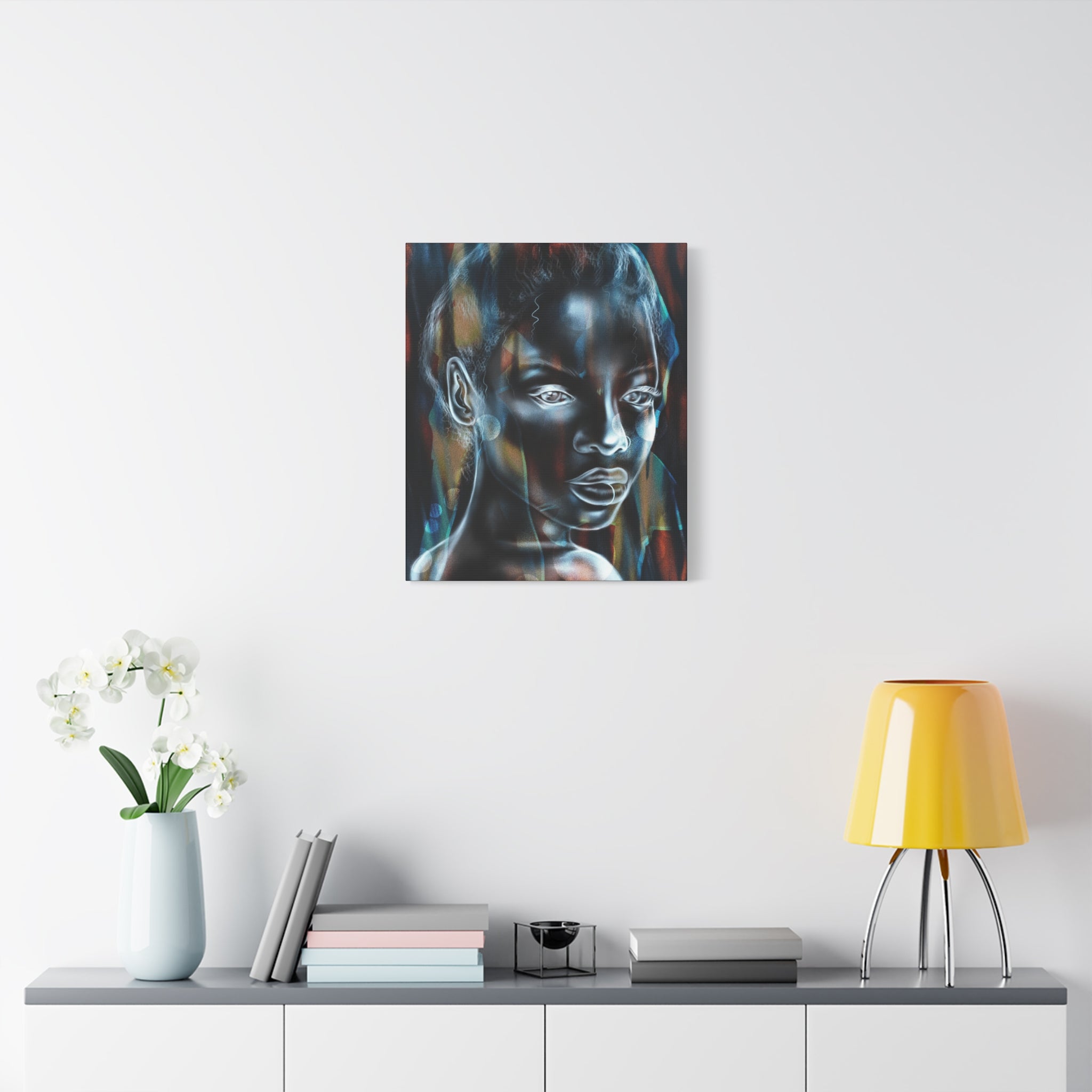 Matte Stretched Canvas Wall Art — Ethereal Portrait Painting