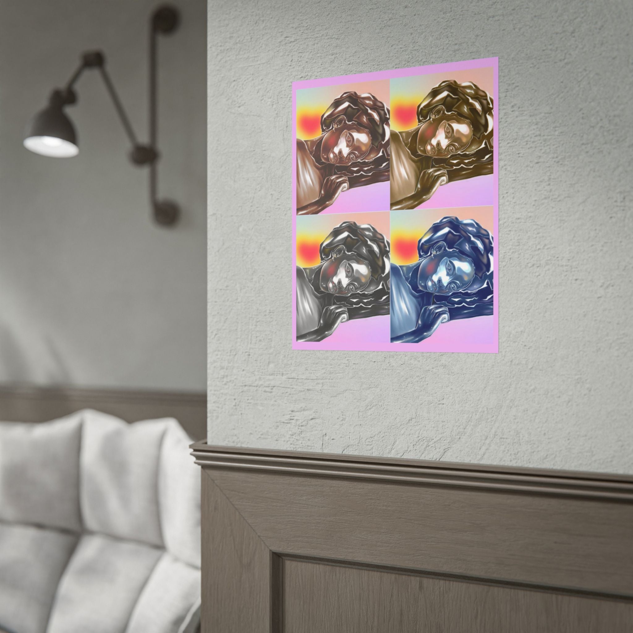 Pop Art Sleeping Angel Poster — Rolled Wall Art Print