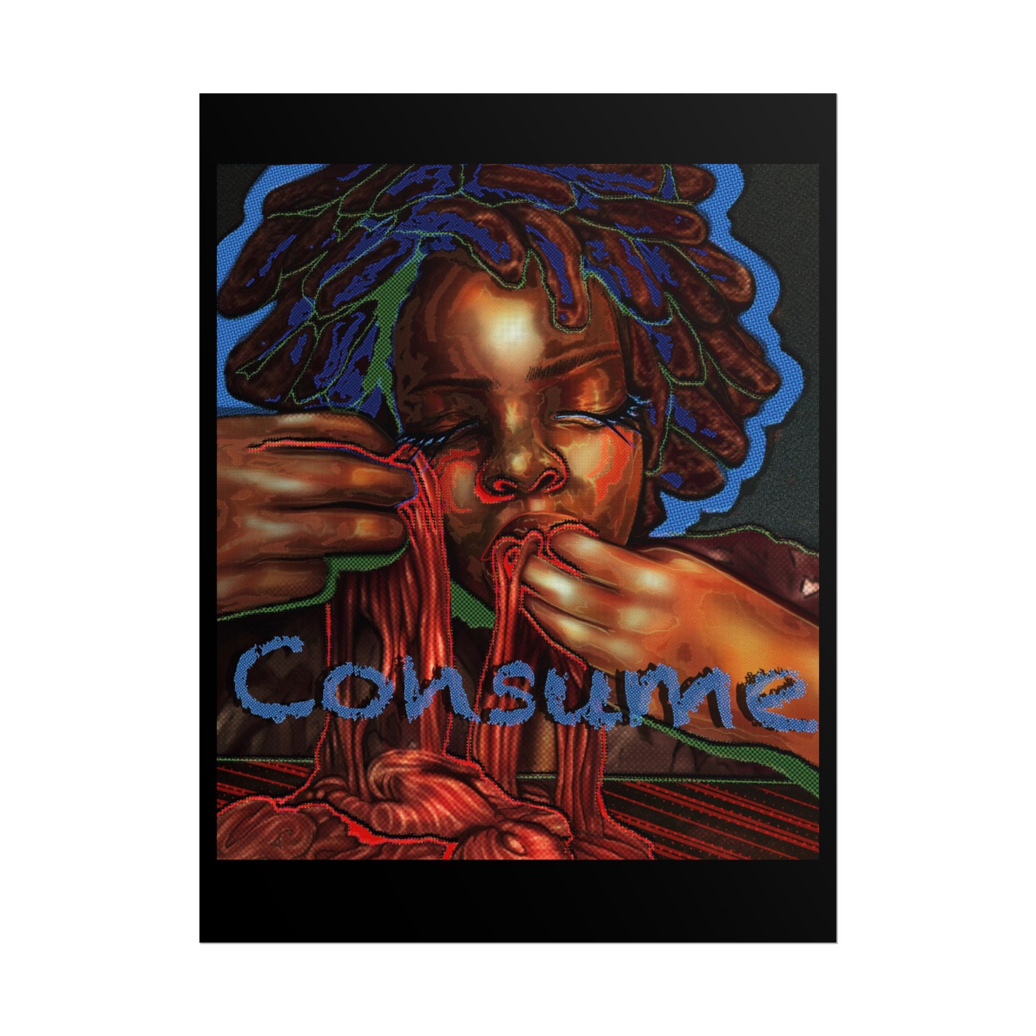 Consume Art Poster — Surreal Portrait Wall Print