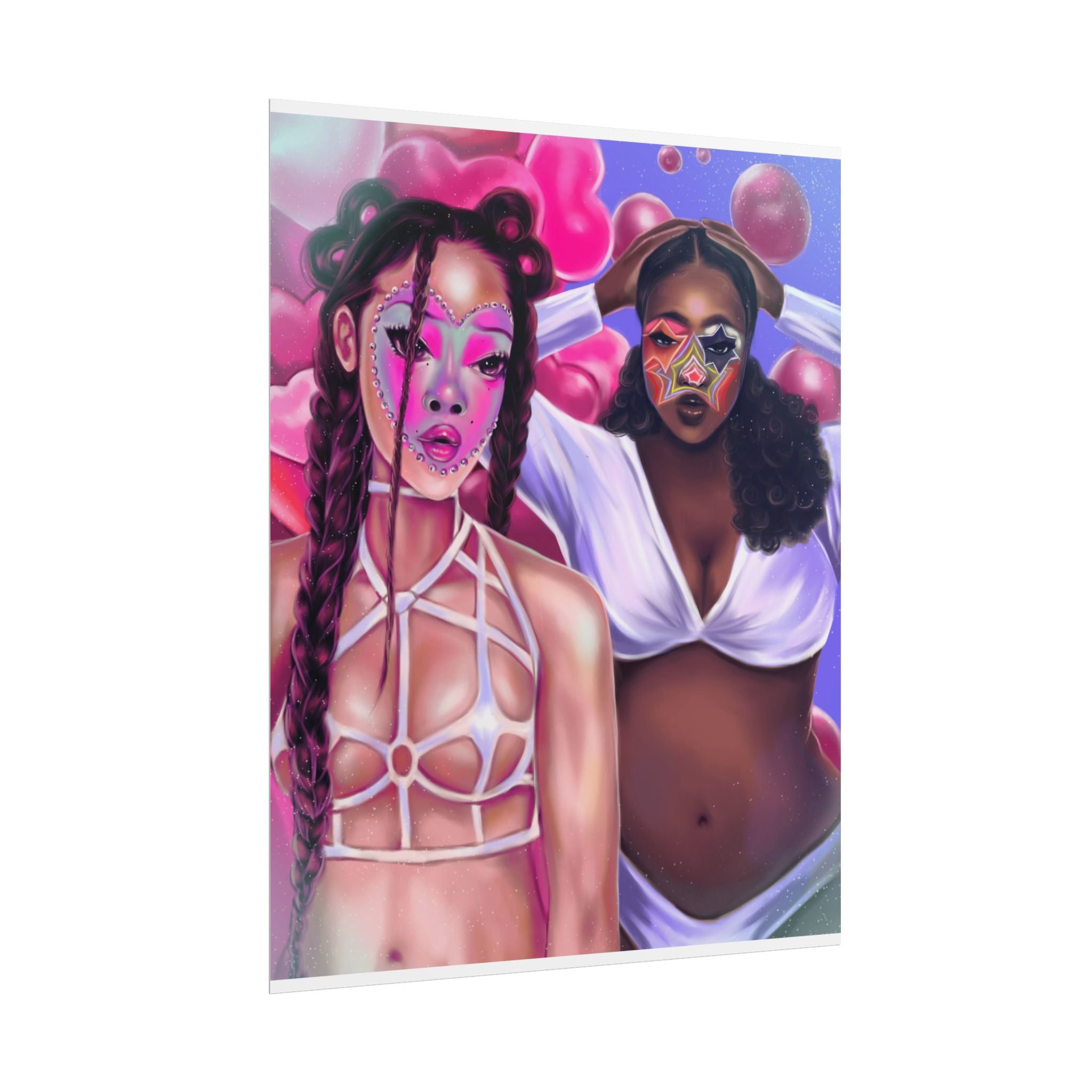 Rolled Poster — Vibrant Afro-Futurist Portrait Art Print