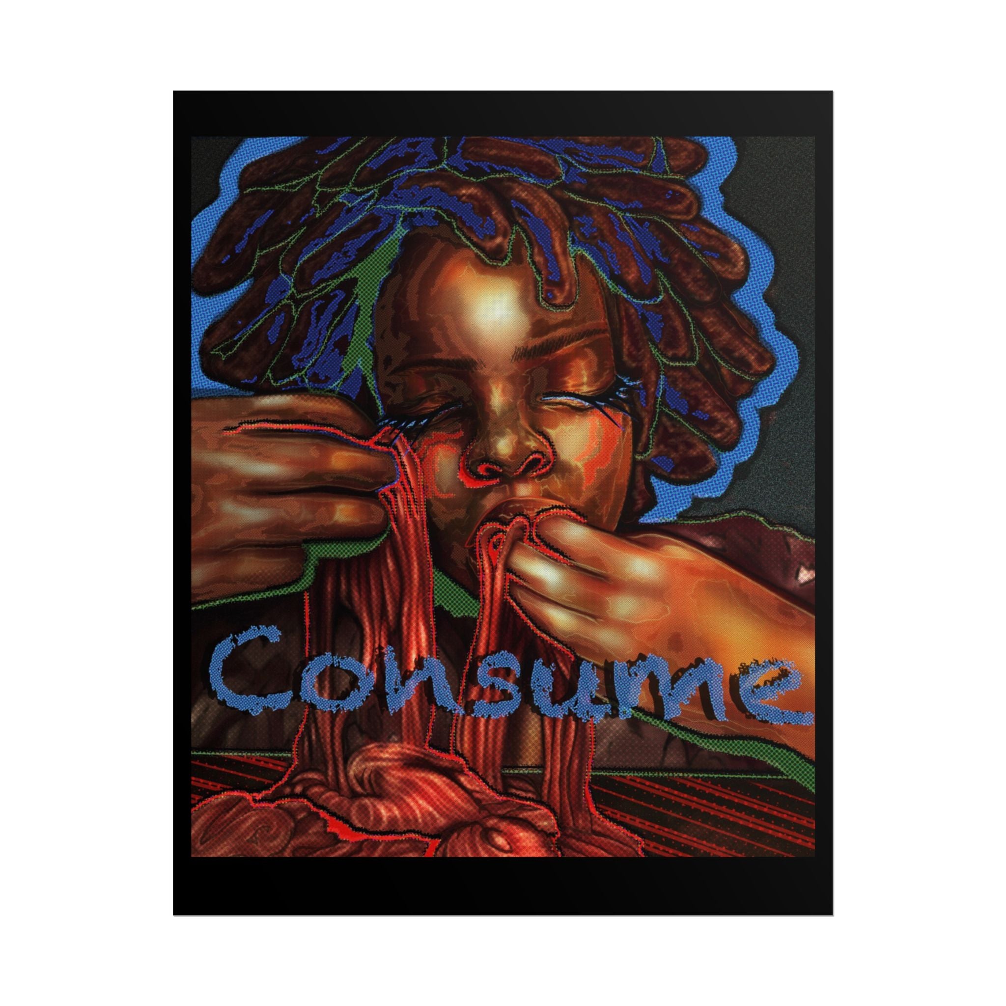 Consume Art Poster — Surreal Portrait Wall Print