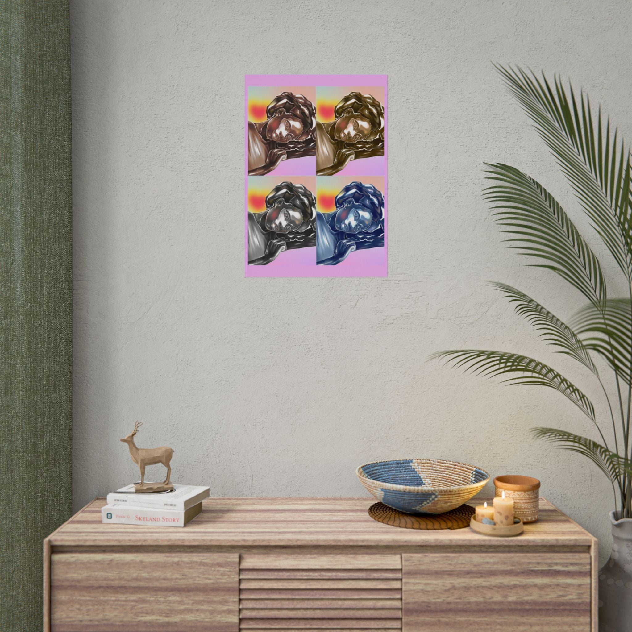 Pop Art Sleeping Angel Poster — Rolled Wall Art Print
