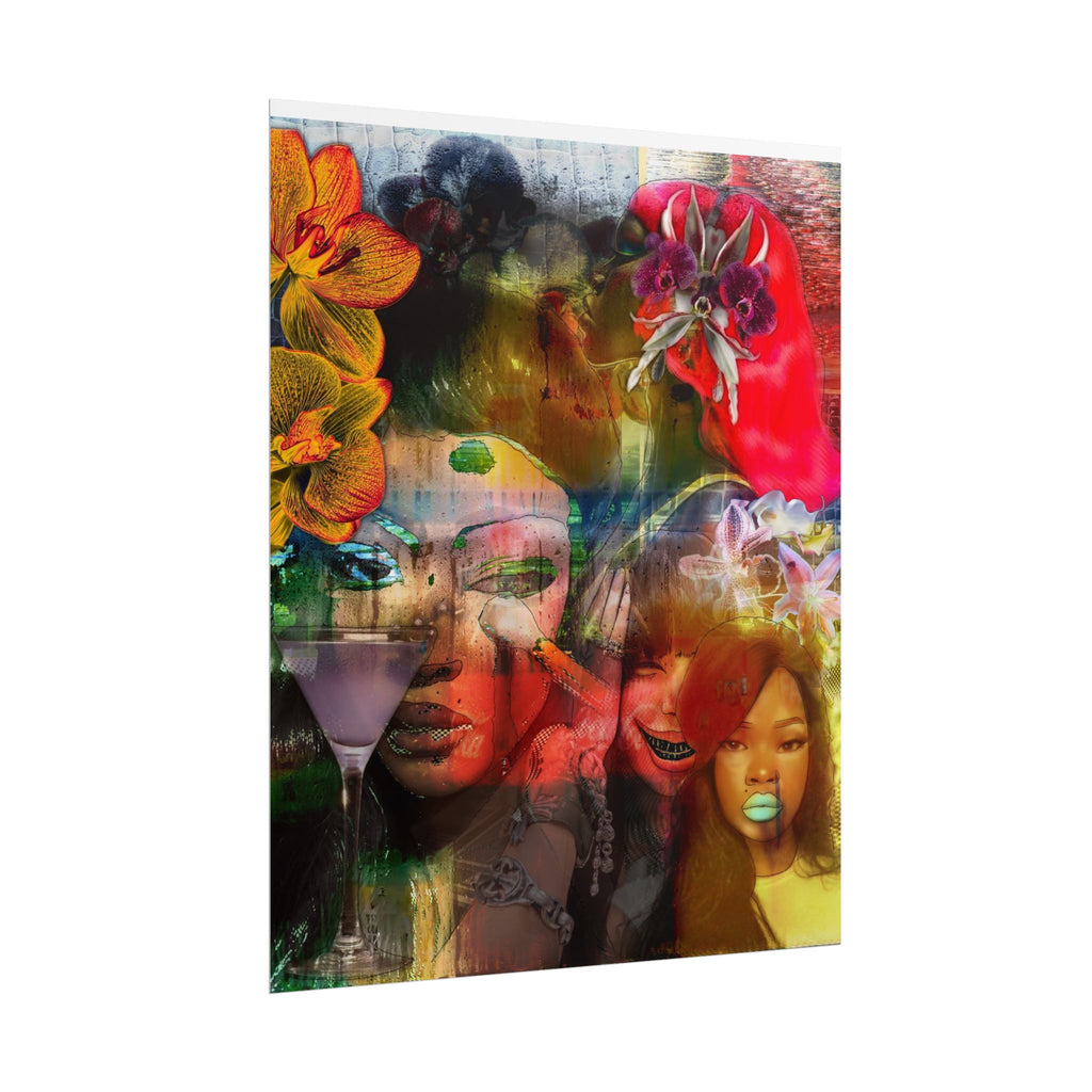 Vibrant Afrocentric Pop Art Poster — Colorful Women Portrait Wall Art