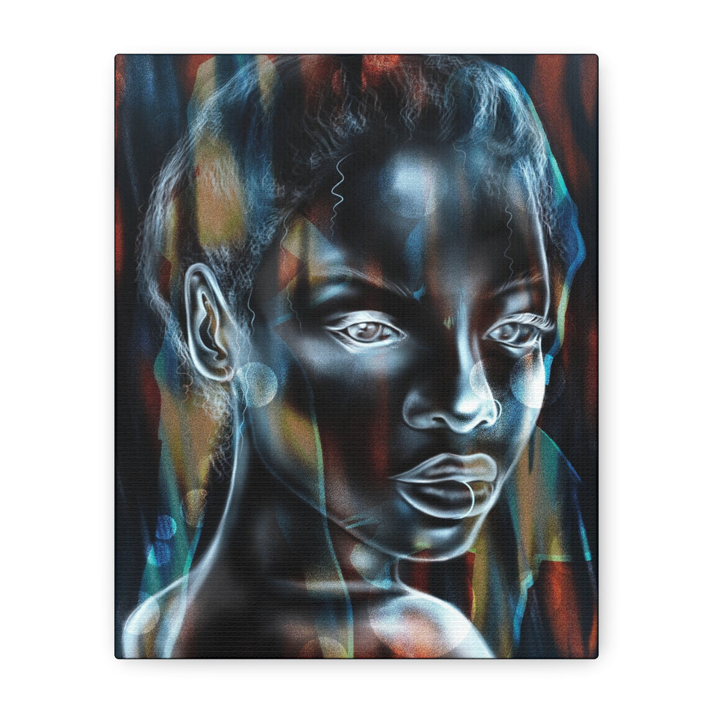 Matte Stretched Canvas Wall Art — Ethereal Portrait Painting