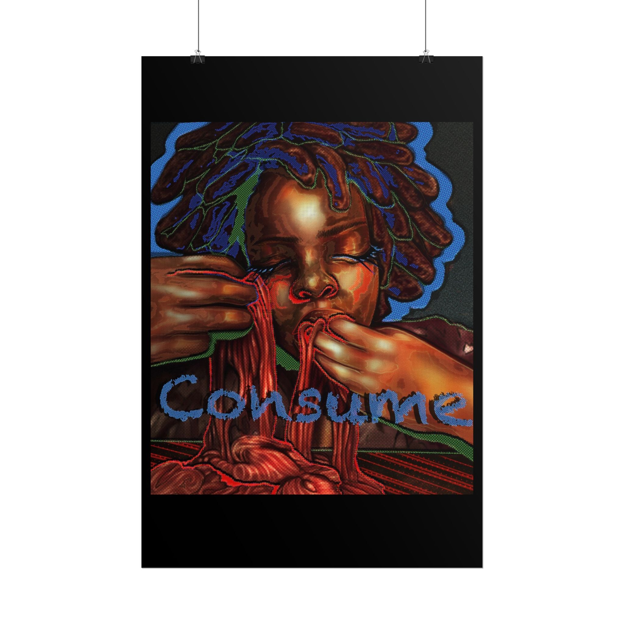 Consume Art Poster — Surreal Portrait Wall Print