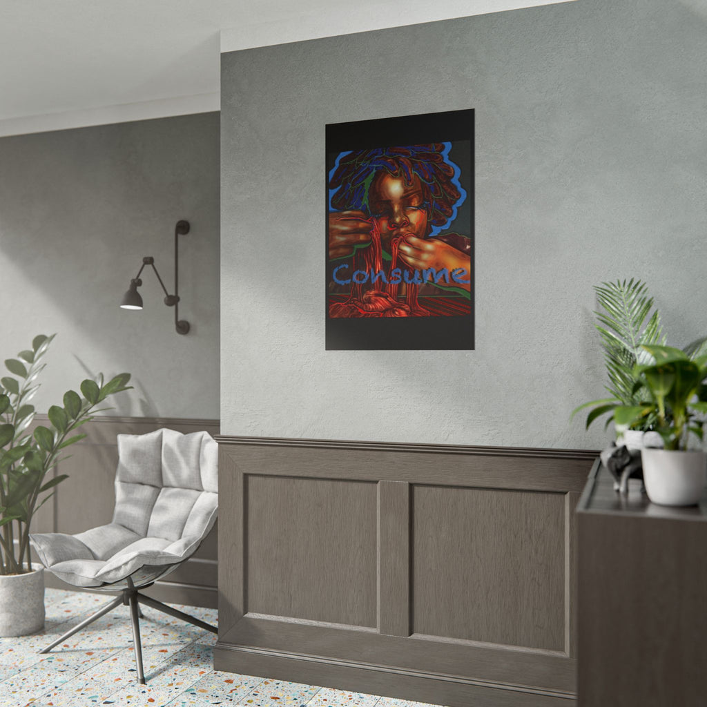 Consume Art Poster — Surreal Portrait Wall Print