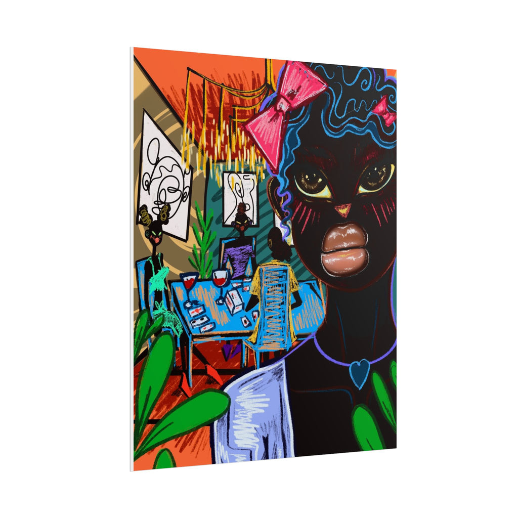 Copy of Rolled Art Poster — Colorful Afrocentric Girl Illustration