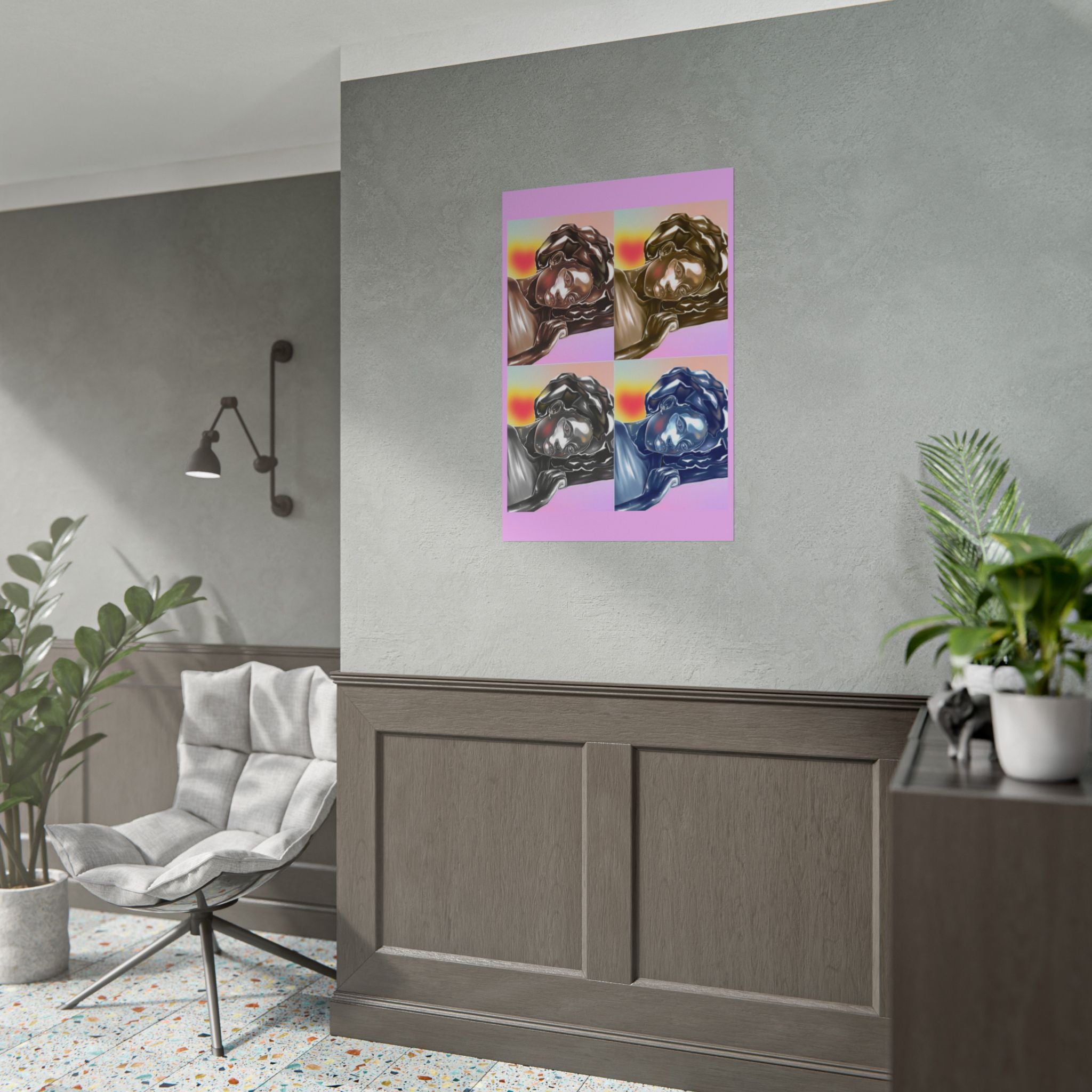 Pop Art Sleeping Angel Poster — Rolled Wall Art Print