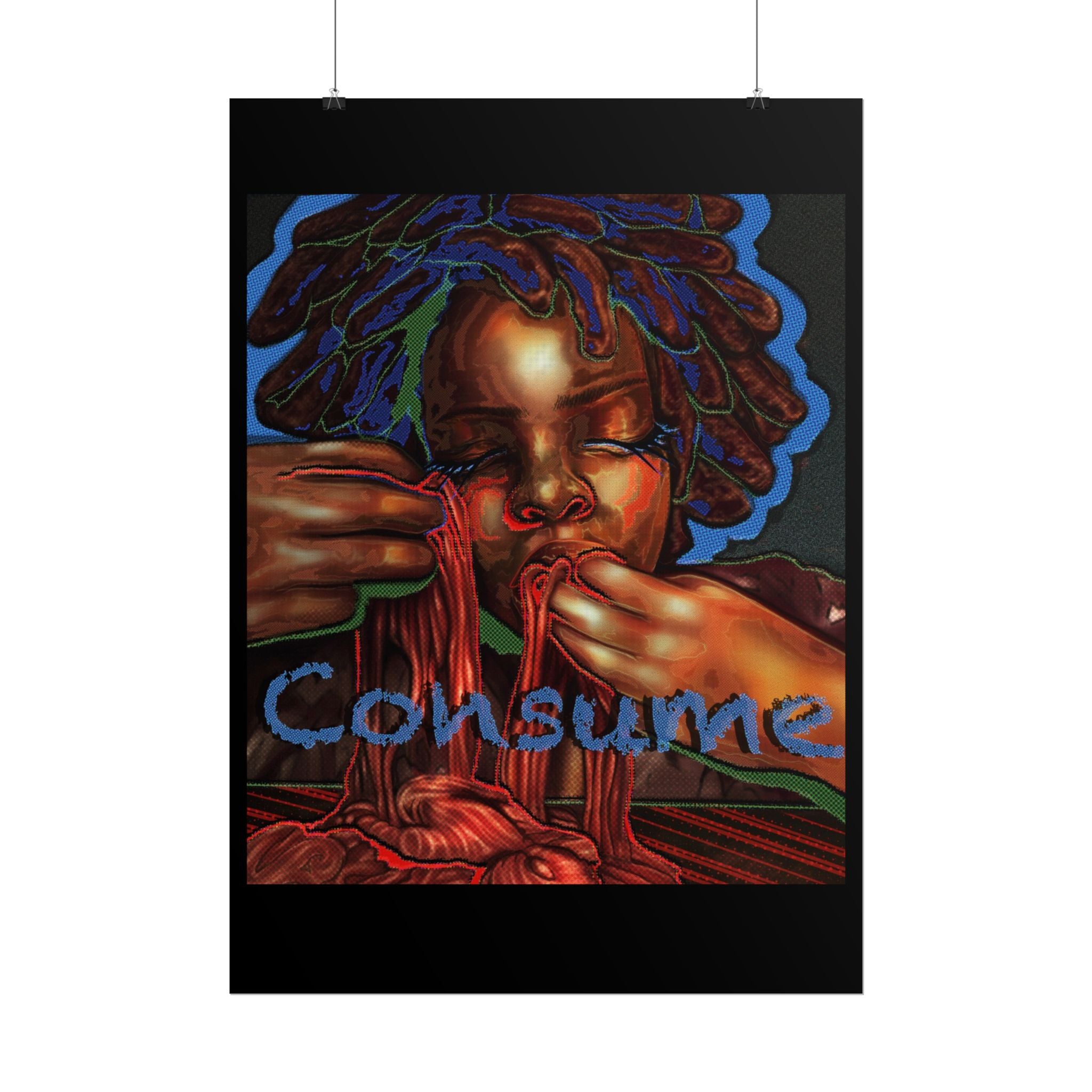 Consume Art Poster — Surreal Portrait Wall Print