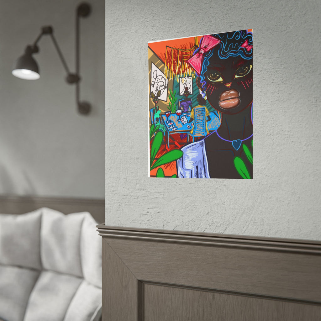 Copy of Rolled Art Poster — Colorful Afrocentric Girl Illustration