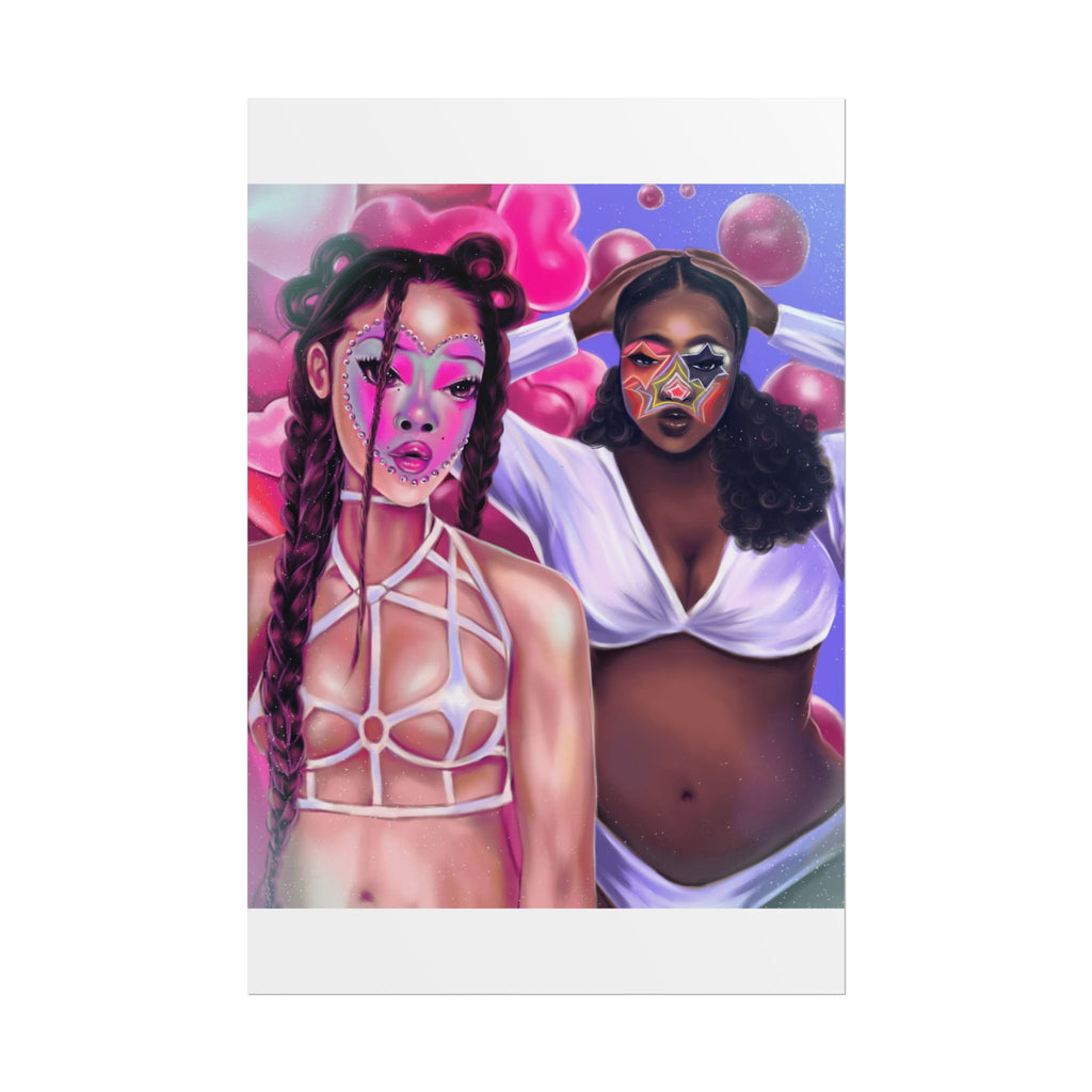 Rolled Poster — Vibrant Afro-Futurist Portrait Art Print