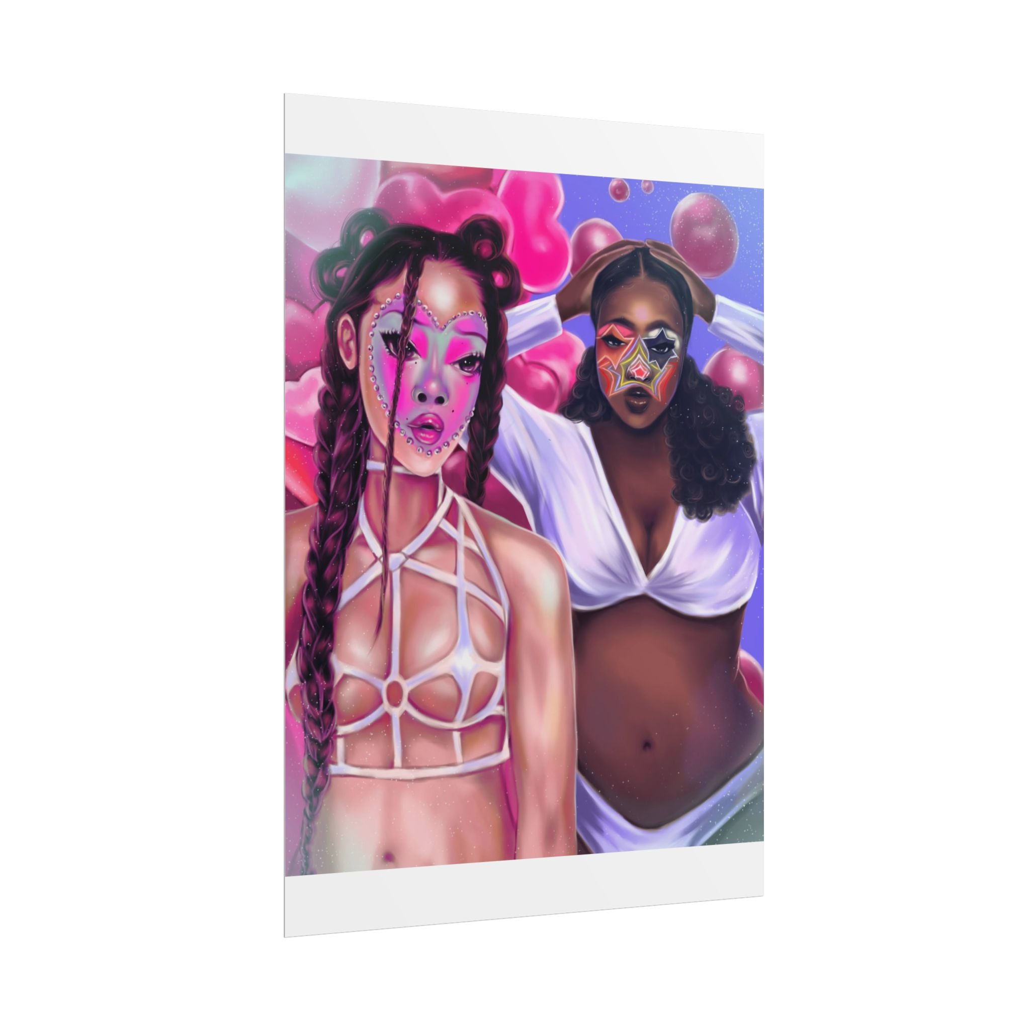 Rolled Poster — Vibrant Afro-Futurist Portrait Art Print