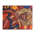 Canvas Wall Art — Bold Afrocentric Portrait of Woman with Blonde Locs