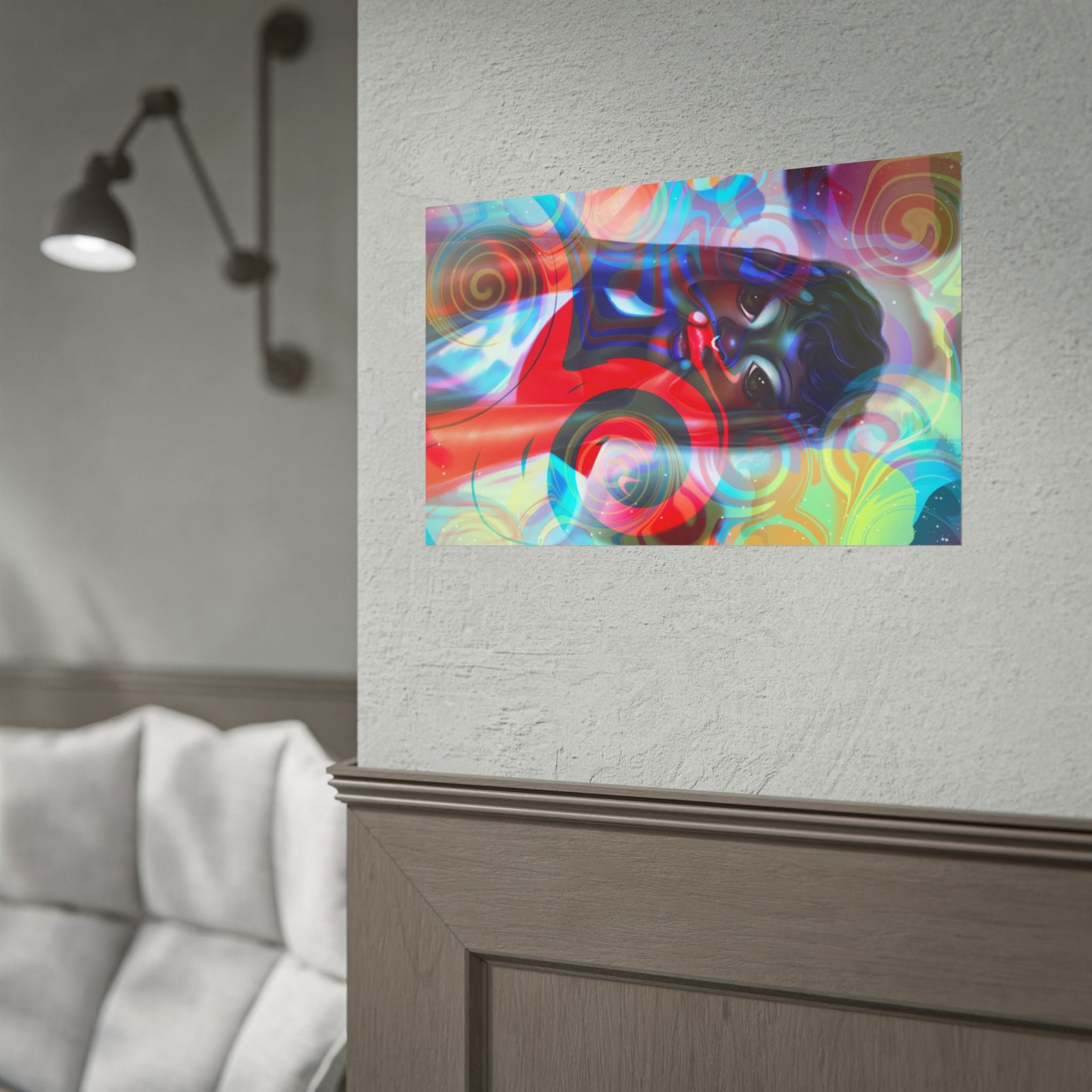 Abstract Afrocentric Art Poster — Vibrant Surreal Portrait Rolled Poster