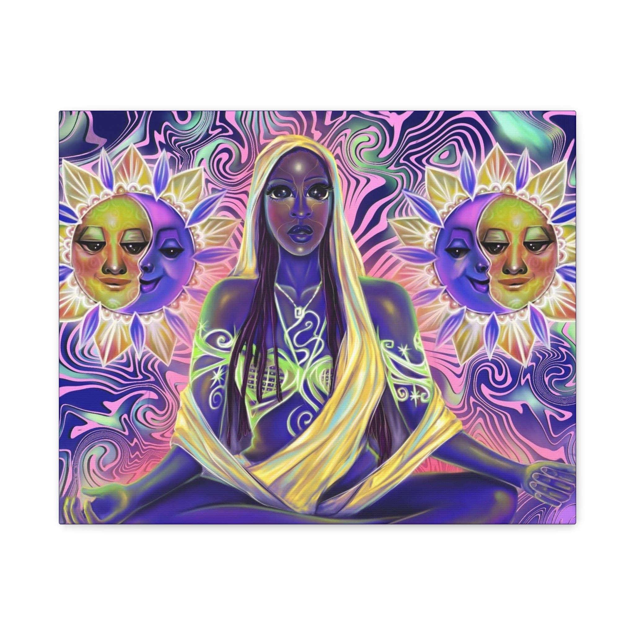 Mystic Goddess Sun & Moon Matte Canvas