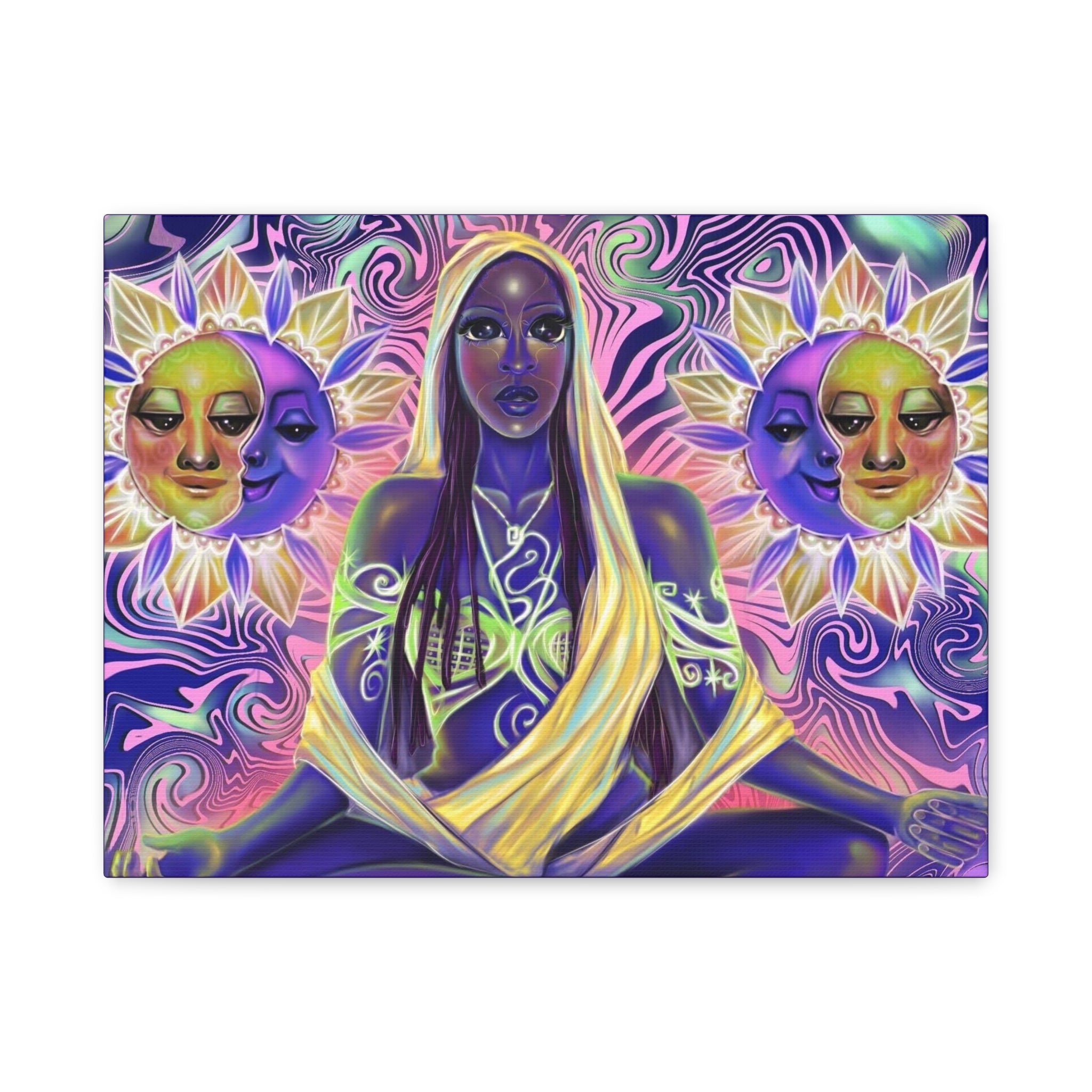 Mystic Goddess Sun & Moon Matte Canvas