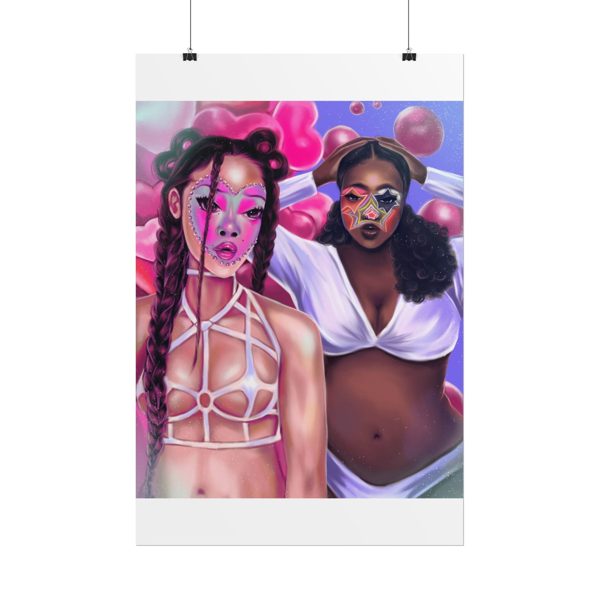 Rolled Poster — Vibrant Afro-Futurist Portrait Art Print