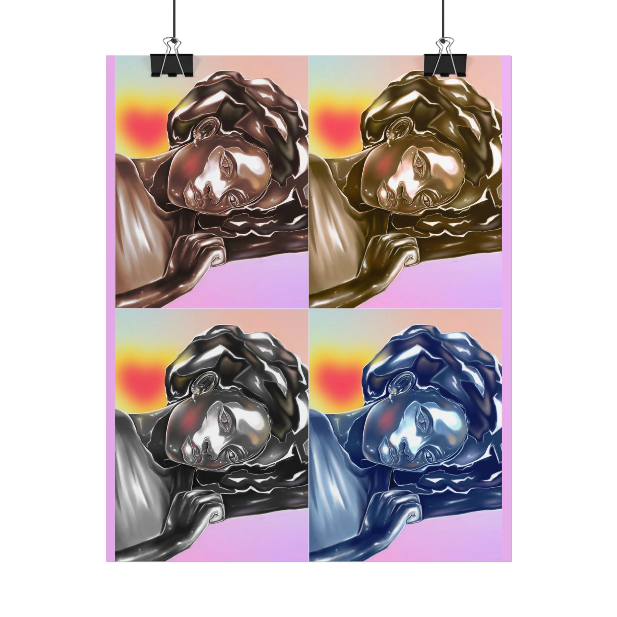 Pop Art Sleeping Angel Poster — Rolled Wall Art Print