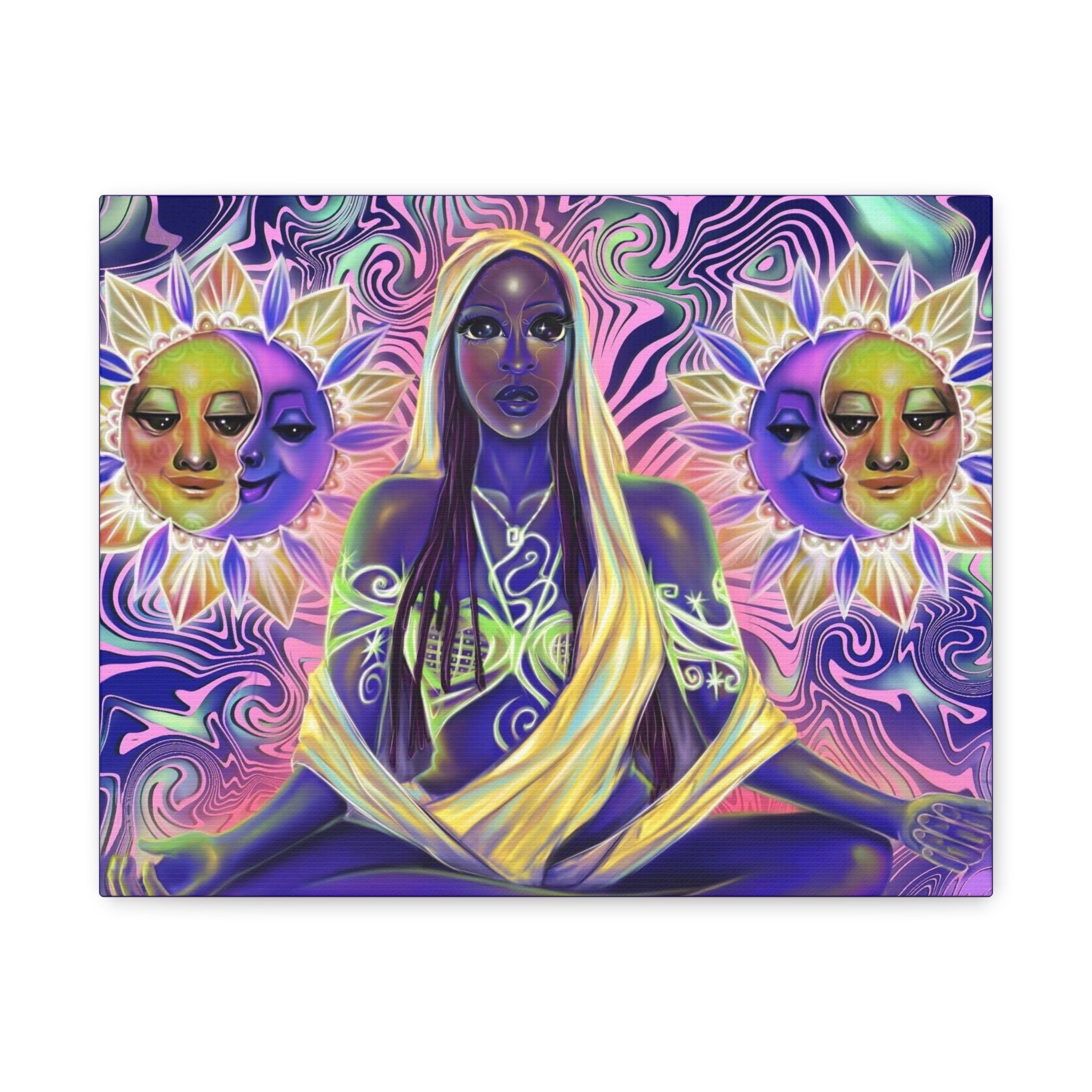 Mystic Goddess Sun & Moon Matte Canvas