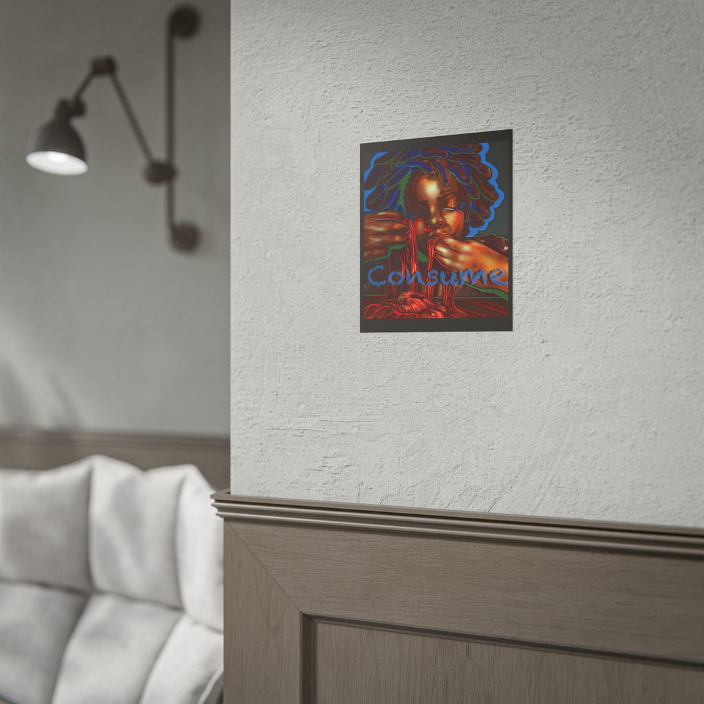 Consume Art Poster — Surreal Portrait Wall Print