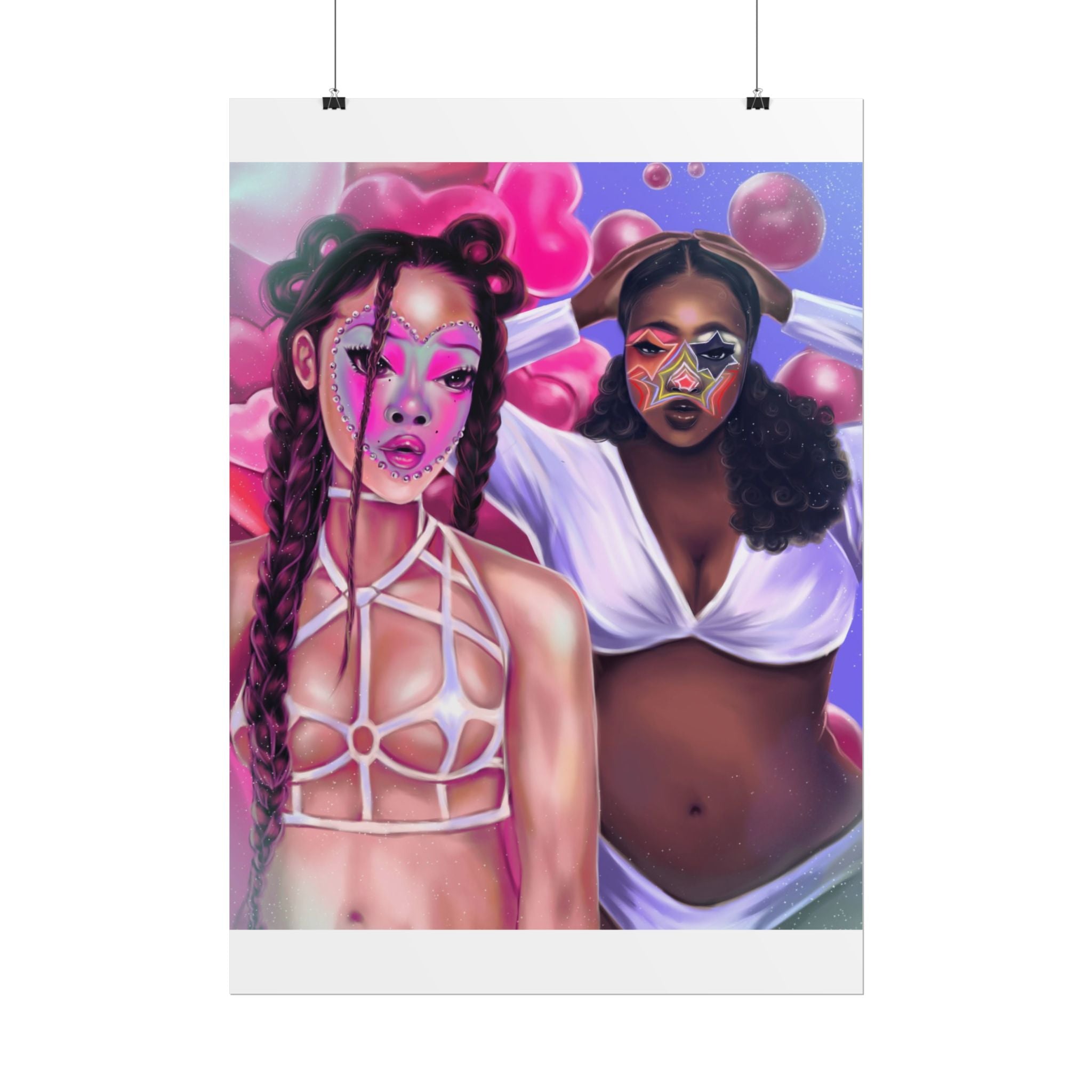 Rolled Poster — Vibrant Afro-Futurist Portrait Art Print