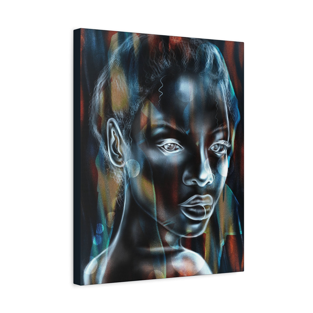 Matte Stretched Canvas Wall Art — Ethereal Portrait Painting