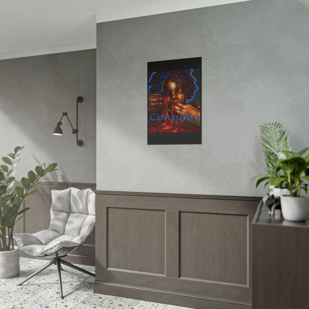 Consume Art Poster — Surreal Portrait Wall Print
