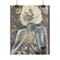 Rolled Poster — Serene Embrace Afro Woman Art Print