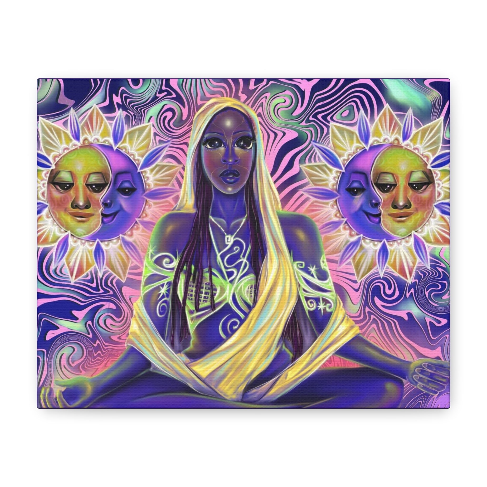 Mystic Goddess Sun & Moon Matte Canvas