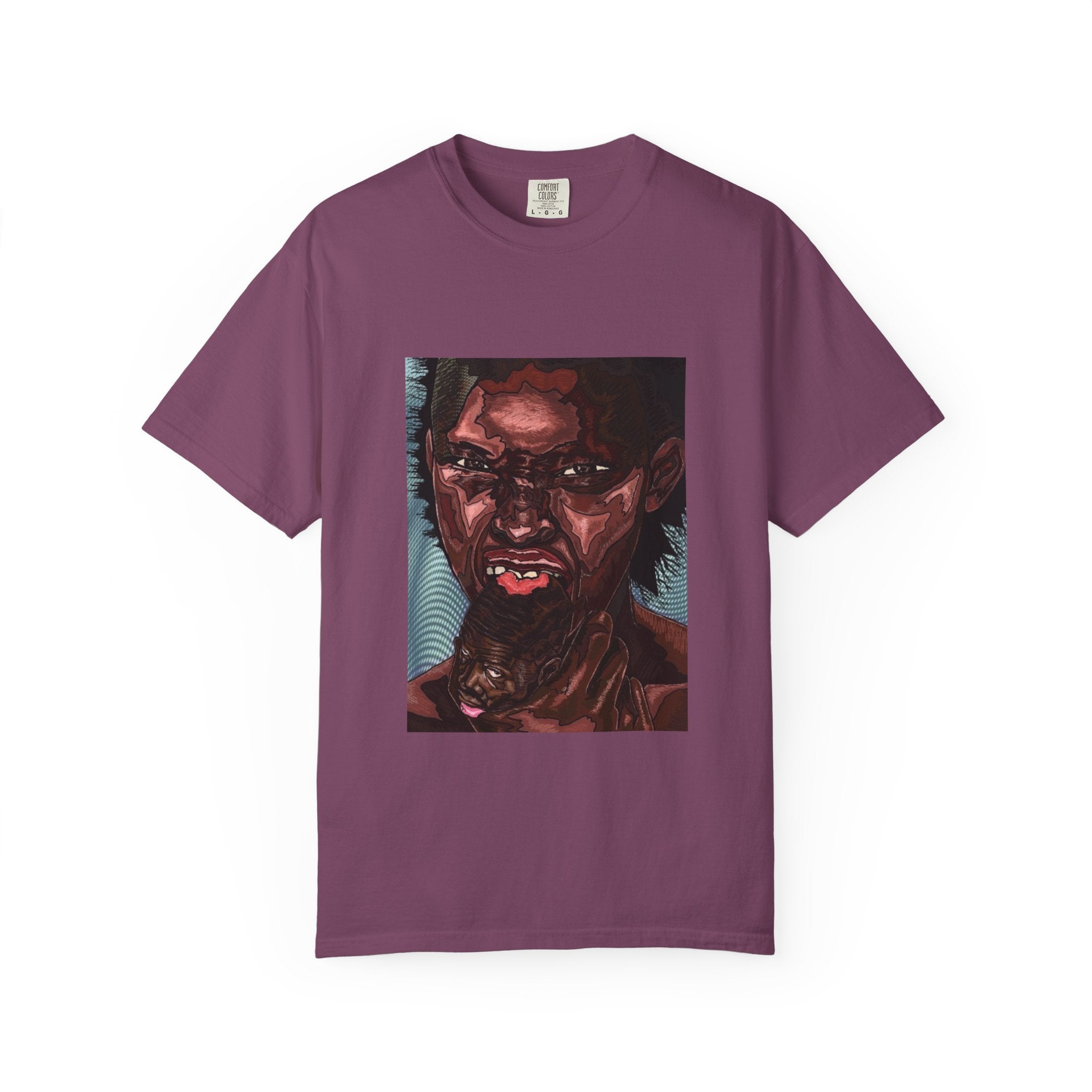 Graphic Portrait T-Shirt — Bold Expressive Face Art Tee