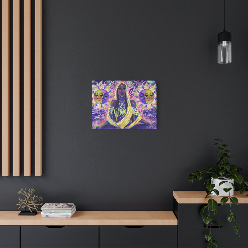 Mystic Goddess Sun & Moon Matte Canvas