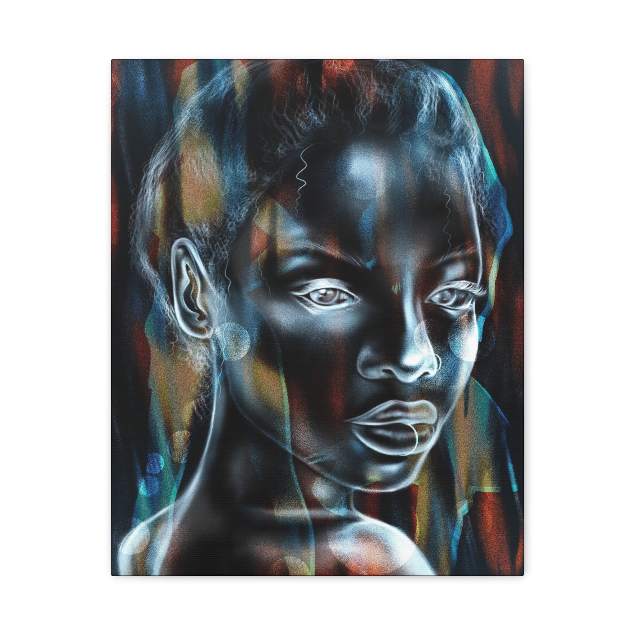Matte Stretched Canvas Wall Art — Ethereal Portrait Painting