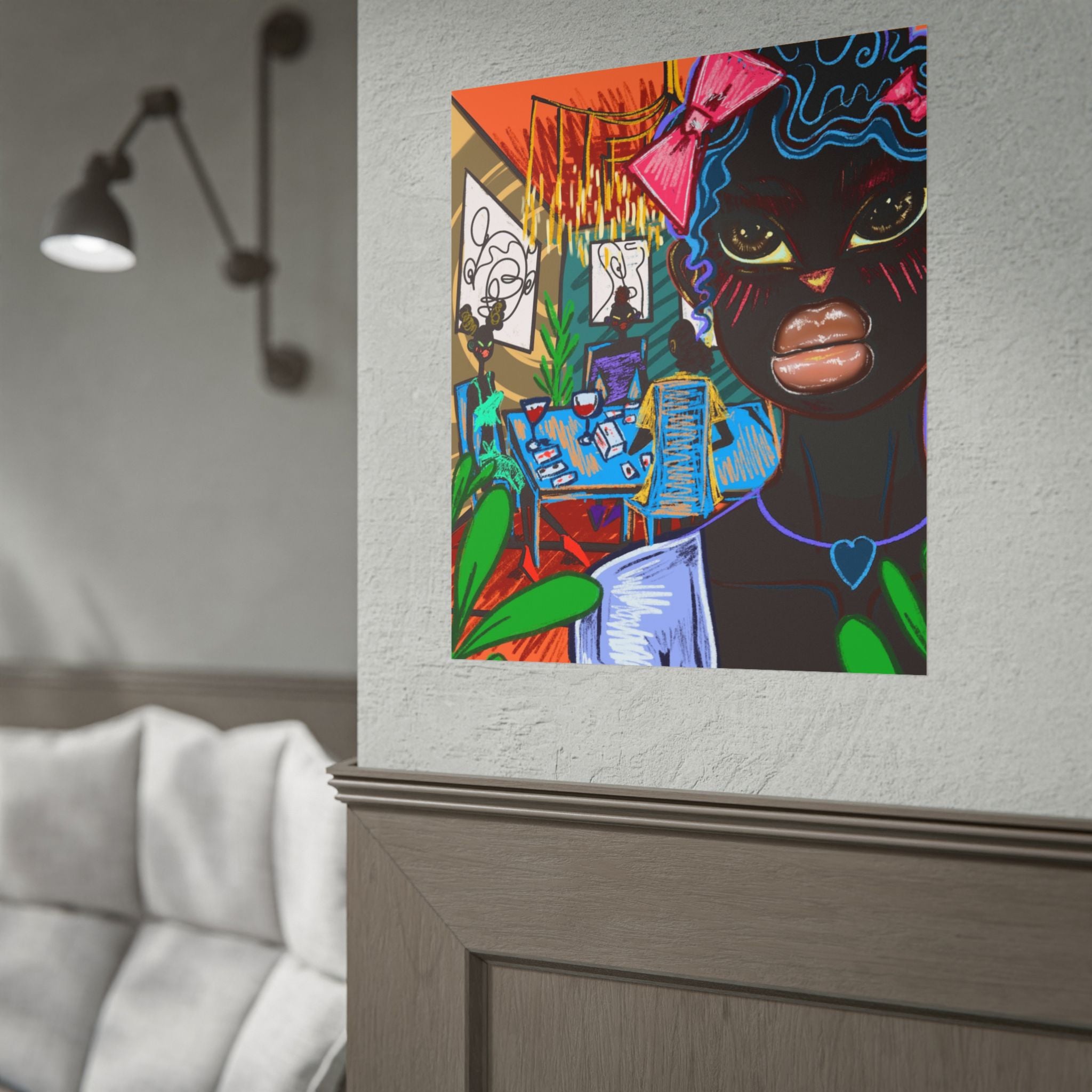 Copy of Rolled Art Poster — Colorful Afrocentric Girl Illustration