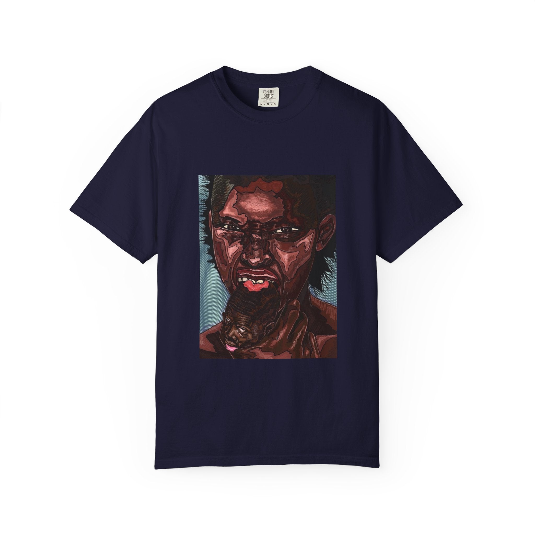 Graphic Portrait T-Shirt — Bold Expressive Face Art Tee