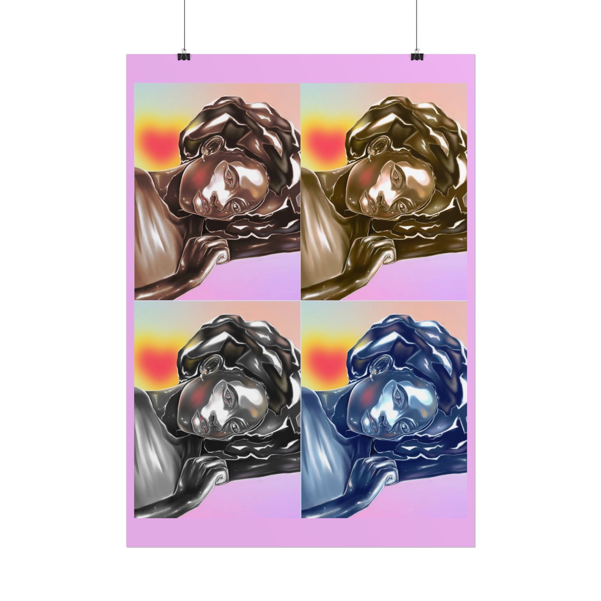 Pop Art Sleeping Angel Poster — Rolled Wall Art Print