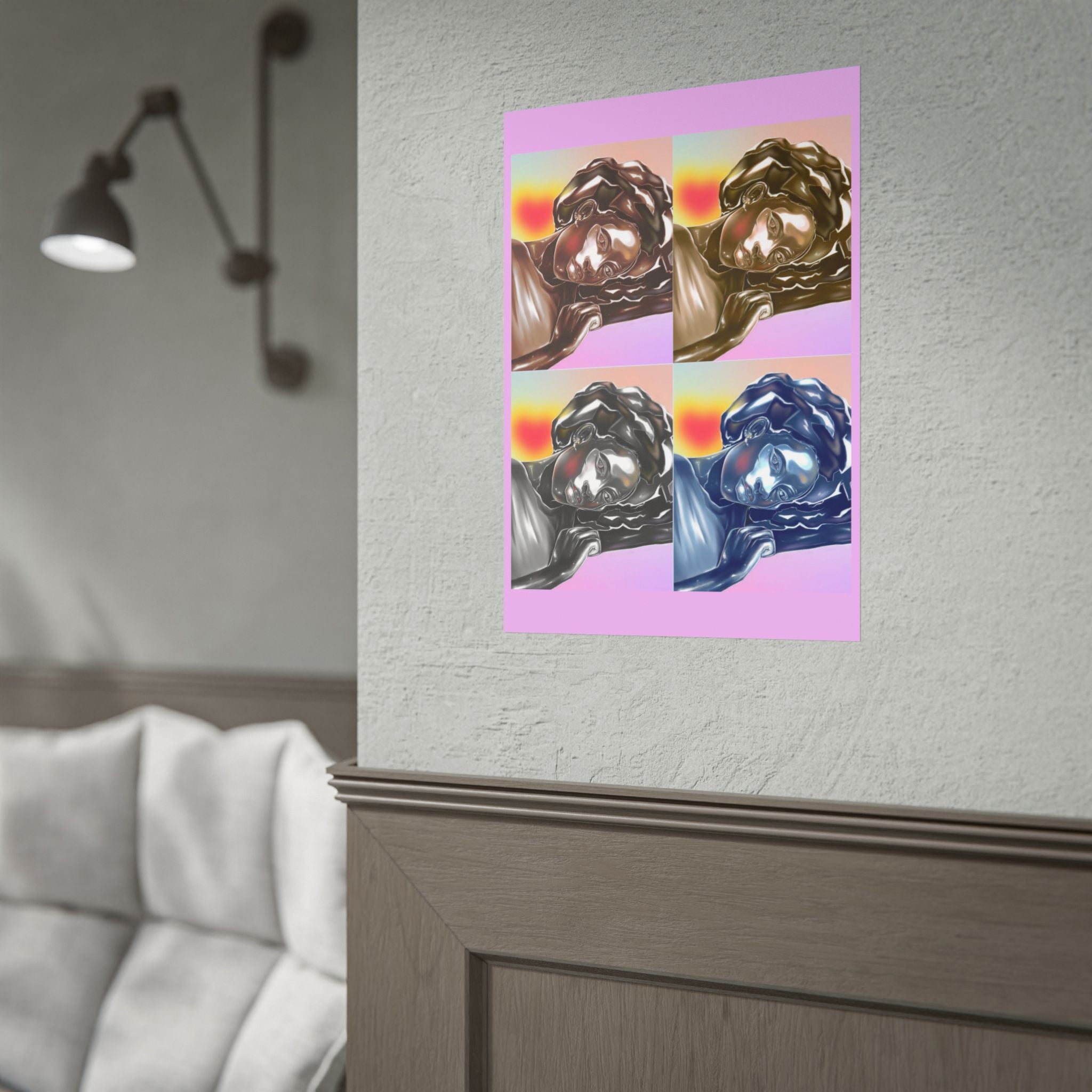 Pop Art Sleeping Angel Poster — Rolled Wall Art Print
