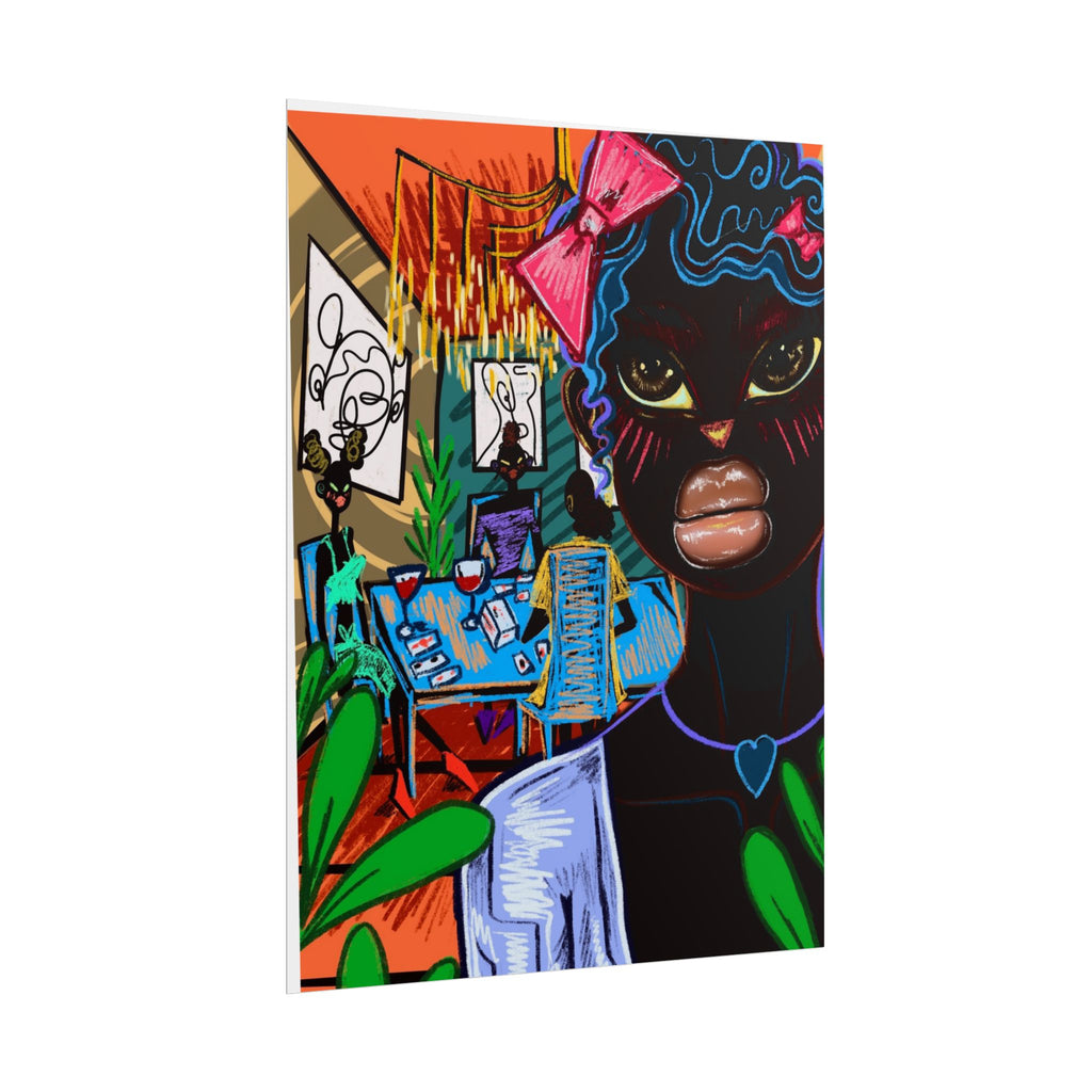 Copy of Rolled Art Poster — Colorful Afrocentric Girl Illustration