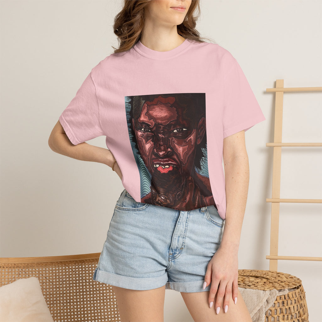 Graphic Portrait T-Shirt — Bold Expressive Face Art Tee