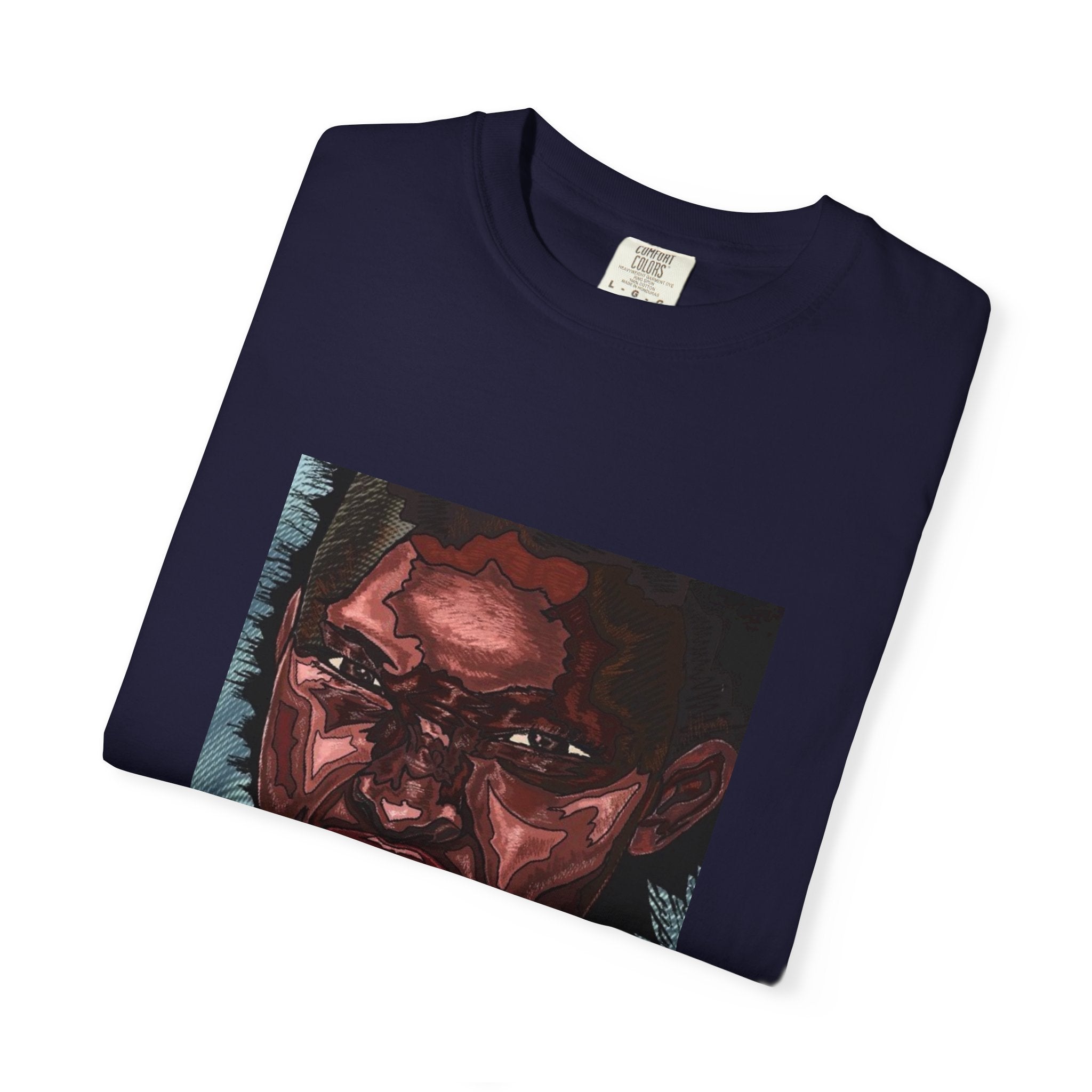 Graphic Portrait T-Shirt — Bold Expressive Face Art Tee
