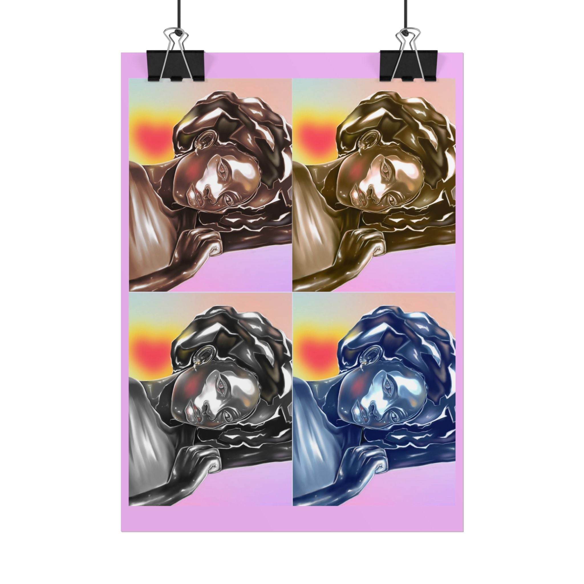 Pop Art Sleeping Angel Poster — Rolled Wall Art Print