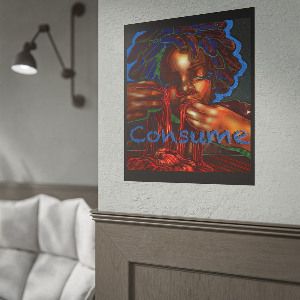 Consume Art Poster — Surreal Portrait Wall Print