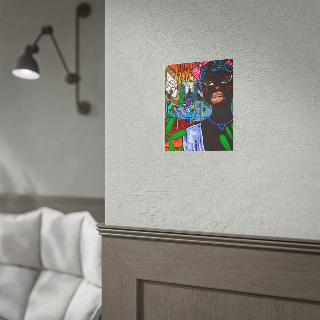 Copy of Rolled Art Poster — Colorful Afrocentric Girl Illustration