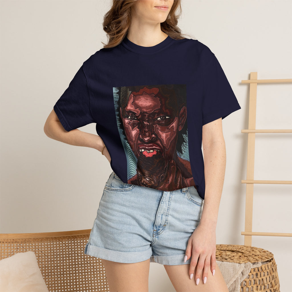 Graphic Portrait T-Shirt — Bold Expressive Face Art Tee