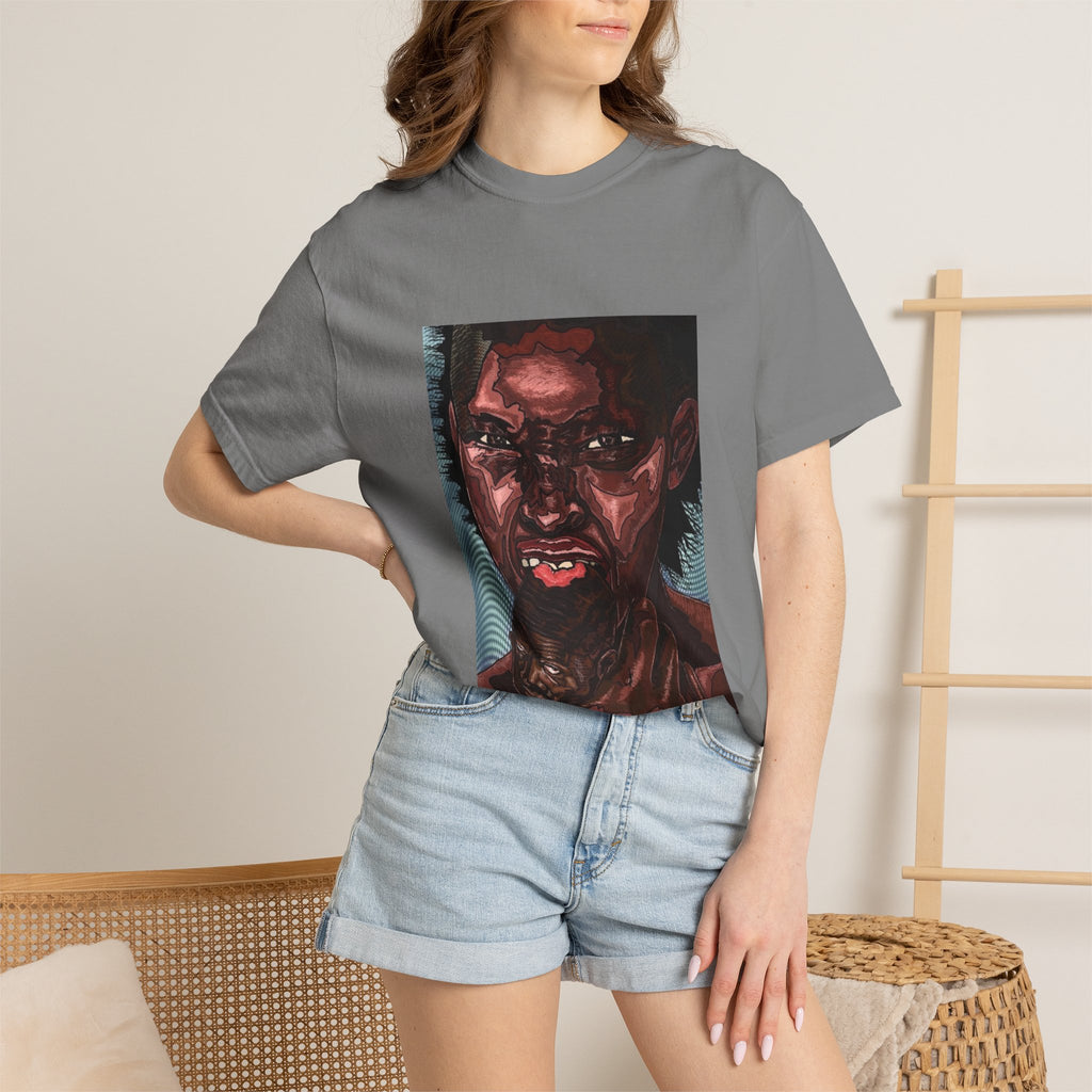 Graphic Portrait T-Shirt — Bold Expressive Face Art Tee