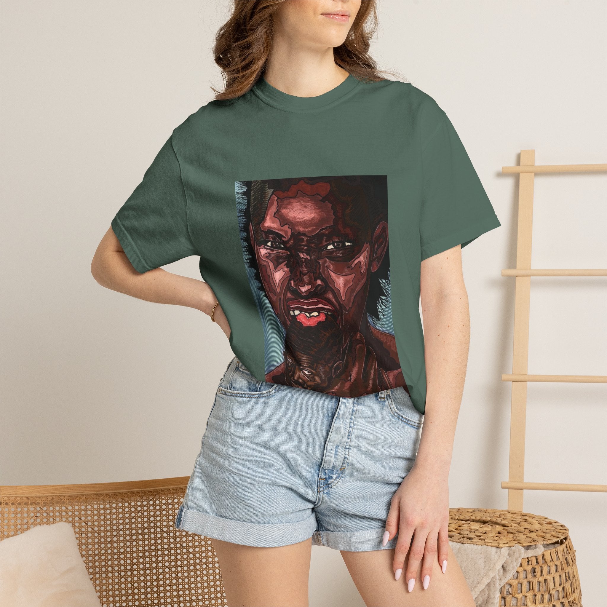 Graphic Portrait T-Shirt — Bold Expressive Face Art Tee