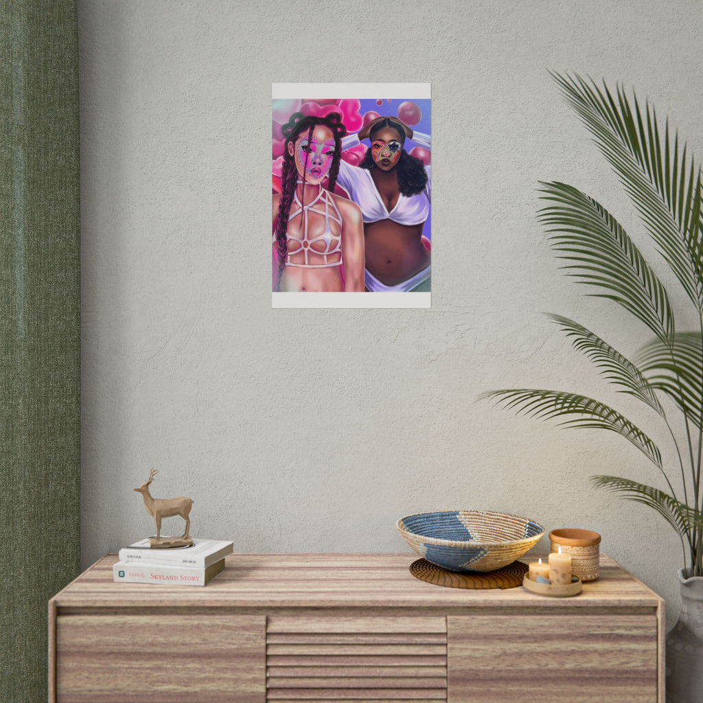 Rolled Poster — Vibrant Afro-Futurist Portrait Art Print