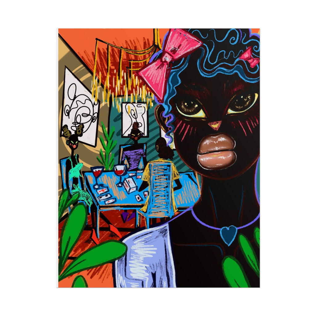 Copy of Rolled Art Poster — Colorful Afrocentric Girl Illustration