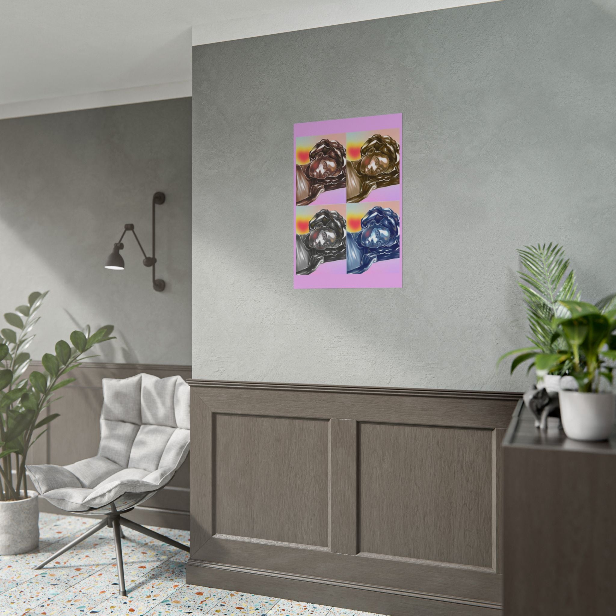 Pop Art Sleeping Angel Poster — Rolled Wall Art Print