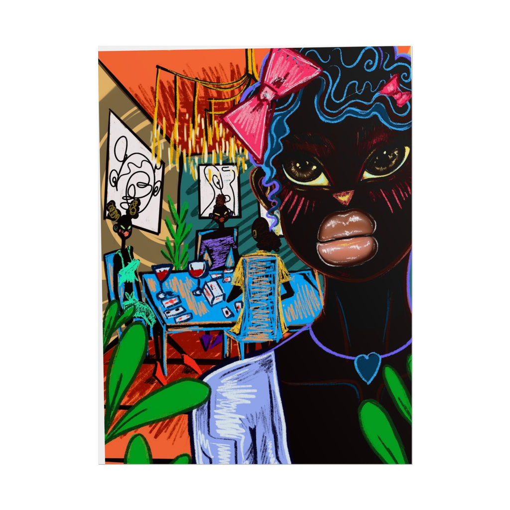 Copy of Rolled Art Poster — Colorful Afrocentric Girl Illustration