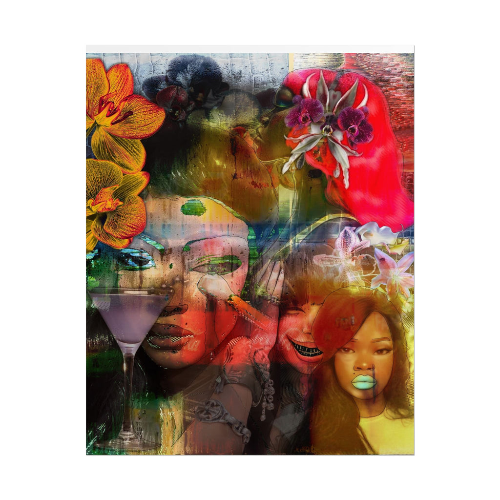 Vibrant Afrocentric Pop Art Poster — Colorful Women Portrait Wall Art